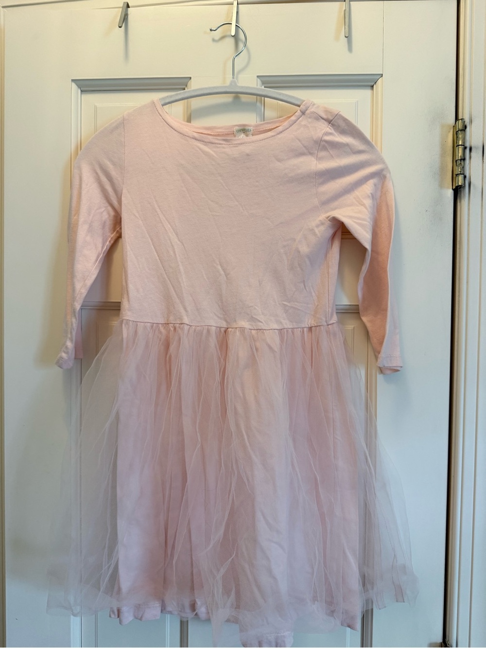Crewcuts Pale Pink Long-Sleeve Tulle Dress Size 10